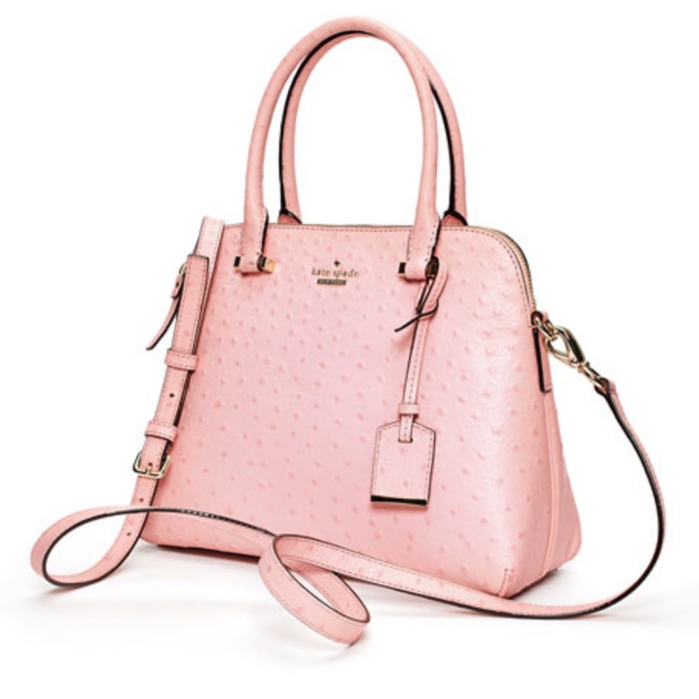 SOLD on Tradesy Kate Spade ♠️ Pink Ostrich purse